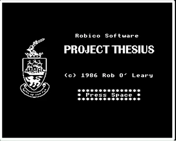 Rick Hanson 2 - Project Thesius (1986)(Robico Software) screen shot title